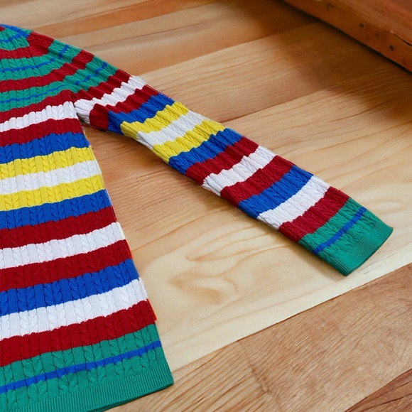 NWOT Tommy Hilfiger Sz Large Multi Colored Long Sleeves Sweater. - Picture 3 of 8